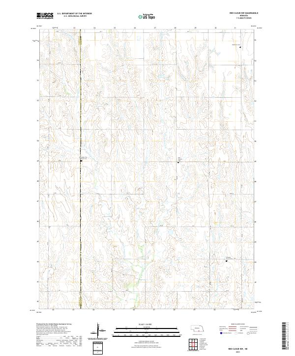 Red Cloud NW, NE — USGS 7.5-minute topo (2021)