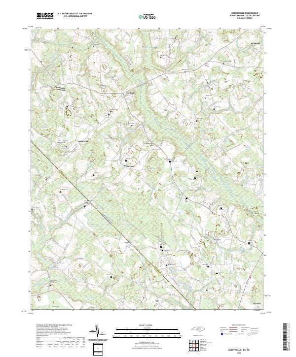 Gaddysville, NC-SC — USGS 7.5-minute topo (2022)