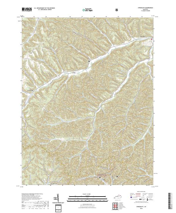 Stricklett, KY — USGS 7.5-minute topo (2022)