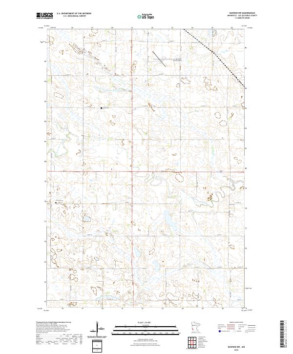 Dawson NW, MN — USGS 7.5-minute topo (2022)