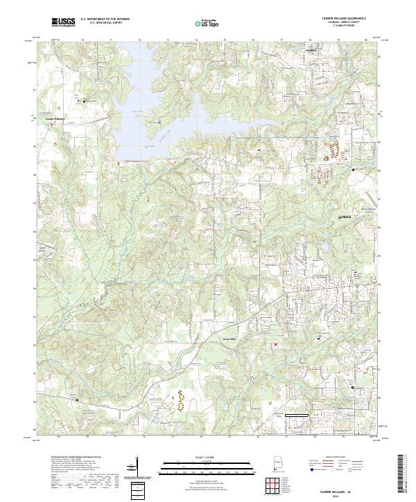 Tanner Williams, AL — USGS 7.5-minute topo (2024)