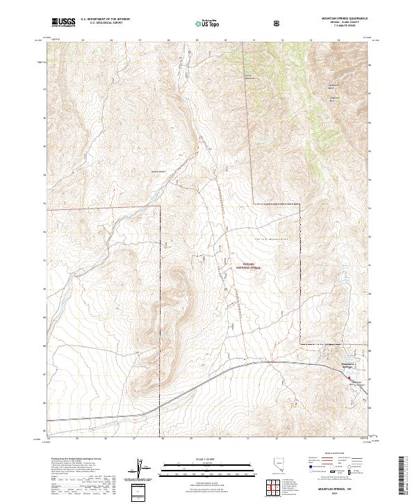 Mountain Springs, NV — USGS 7.5-minute topo (2021)