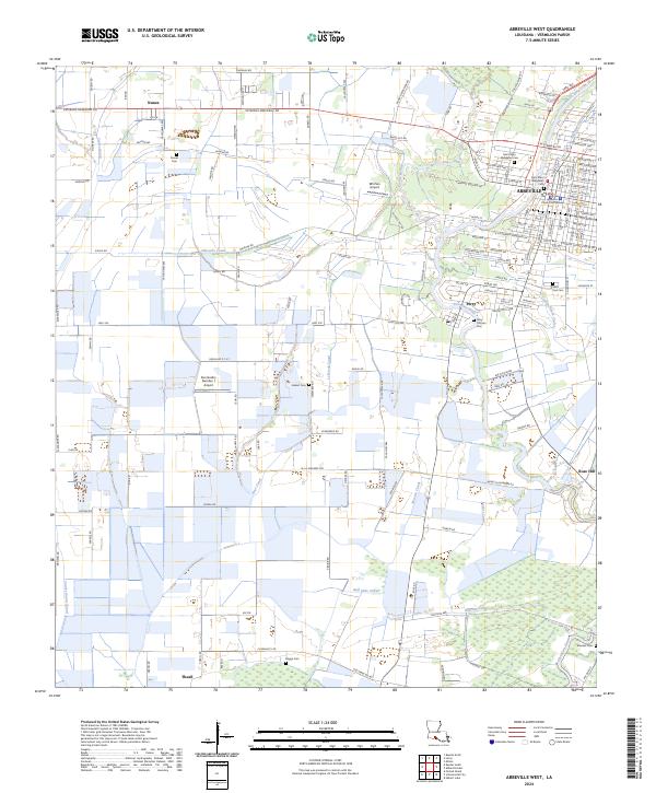 Abbeville West, LA — USGS 7.5-minute topo (2024)