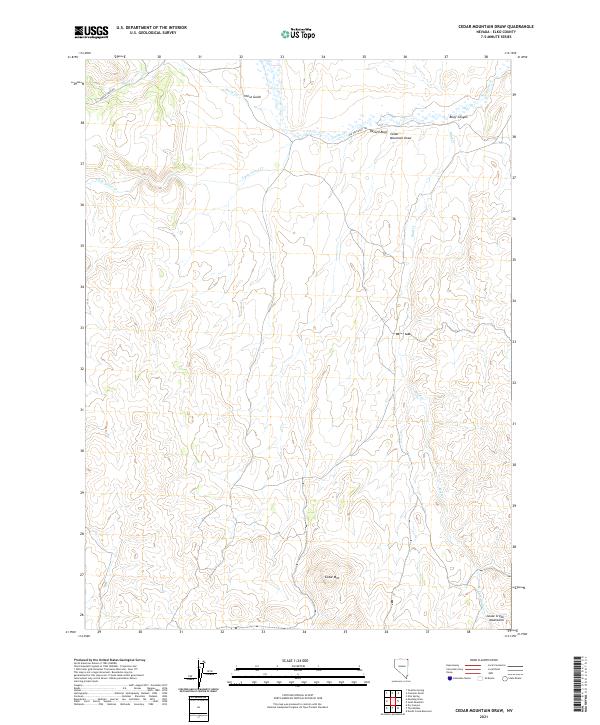 Cedar Mountain Draw, NV — USGS 7.5-minute topo (2021)