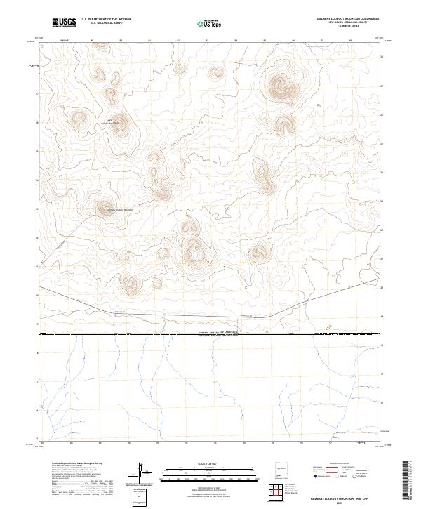 Guzmans Lookout Mountain, NM,CHH, US — USGS 7.5-minute topo (2023)