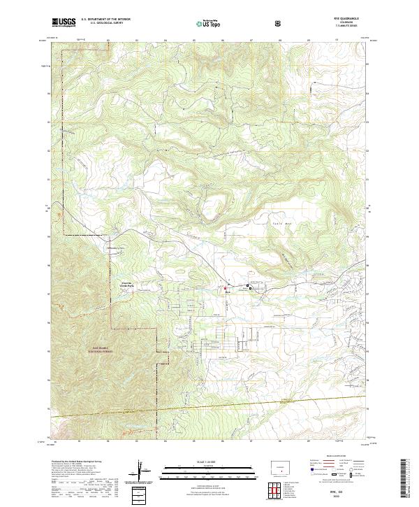 Rye, CO — USGS 7.5-minute topo (2022)