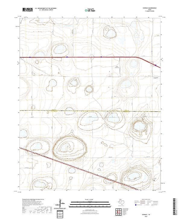 Conway, TX — USGS 7.5-minute topo (2022)