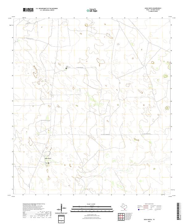 Agua Nueva, TX — USGS 7.5-minute topo (2022)