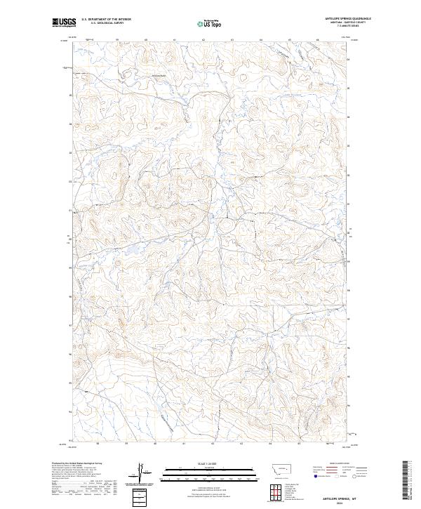 Antelope Springs, MT — USGS 7.5-minute topo (2024)