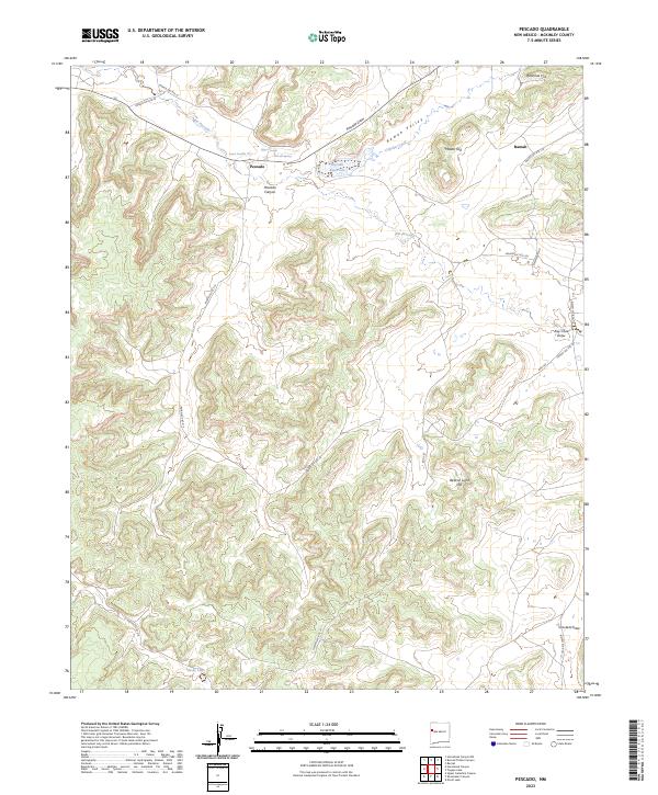 Pescado, NM — USGS 7.5-minute topo (2023)