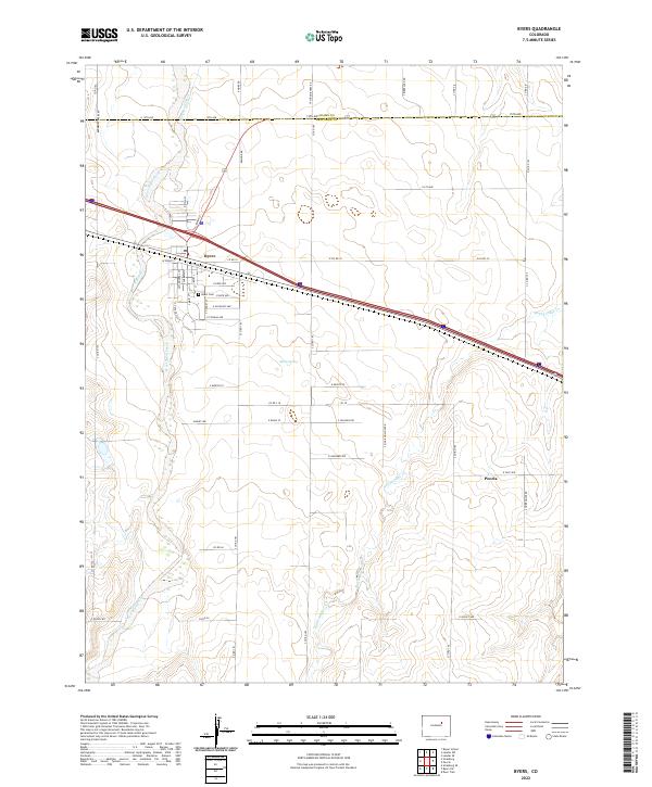 Byers, CO — USGS 7.5-minute topo (2022)