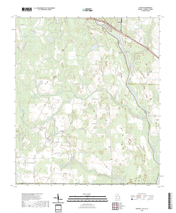 Saffold, GA-AL-FL — USGS 7.5-minute topo (2024)