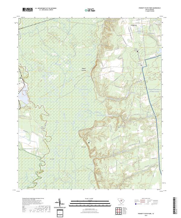 Poinsett State Park, SC — USGS 7.5-minute topo (2024)
