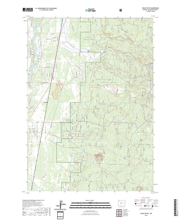 Finley Butte, OR — USGS 7.5-minute topo (2023)