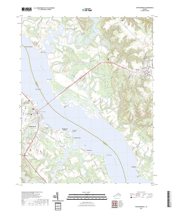 Tappahannock, VA — USGS 7.5-minute topo (2022)