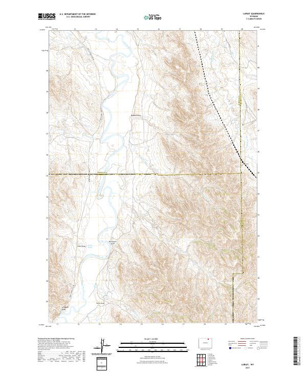 Lariat, WY — USGS 7.5-minute topo (2021)