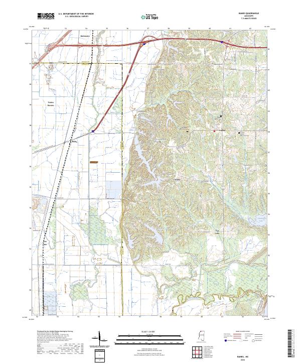 Banks, MS — USGS 7.5-minute topo (2024)