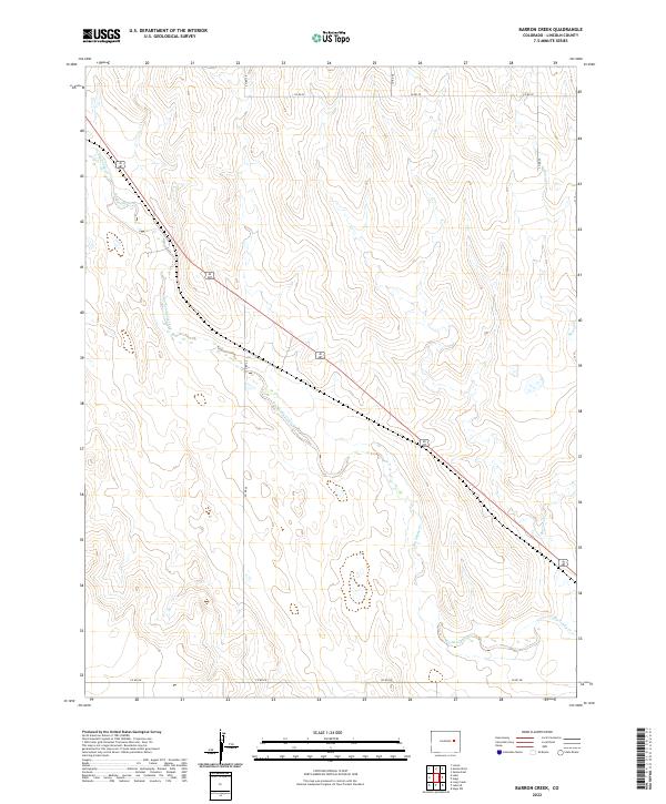 Barron Creek, CO — USGS 7.5-minute topo (2022)