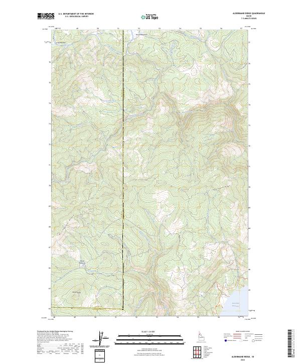 Aldermand Ridge, ID — USGS 7.5-minute topo (2024)