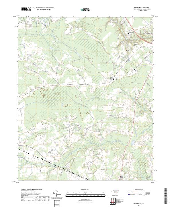 Abbottsburg, NC — USGS 7.5-minute topo (2022)