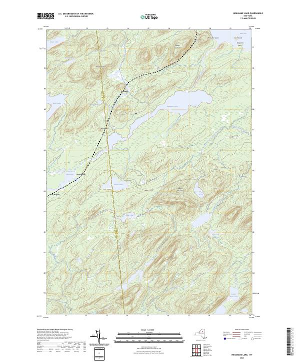 Nehasane Lake, NY — USGS 7.5-minute topo (2023)