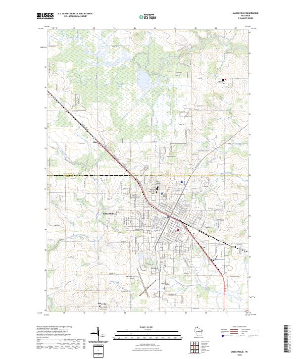Marshfield, WI — USGS 7.5-minute topo (2023)