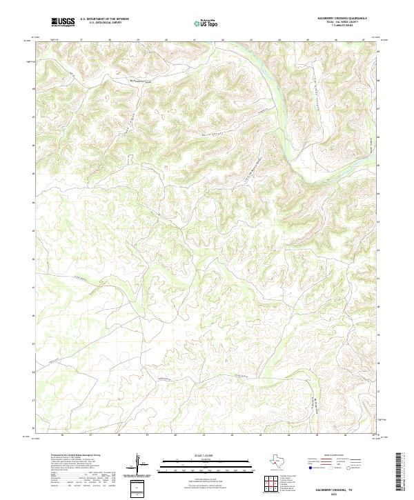 Hackberry Crossing, TX — USGS 7.5-minute topo (2022)