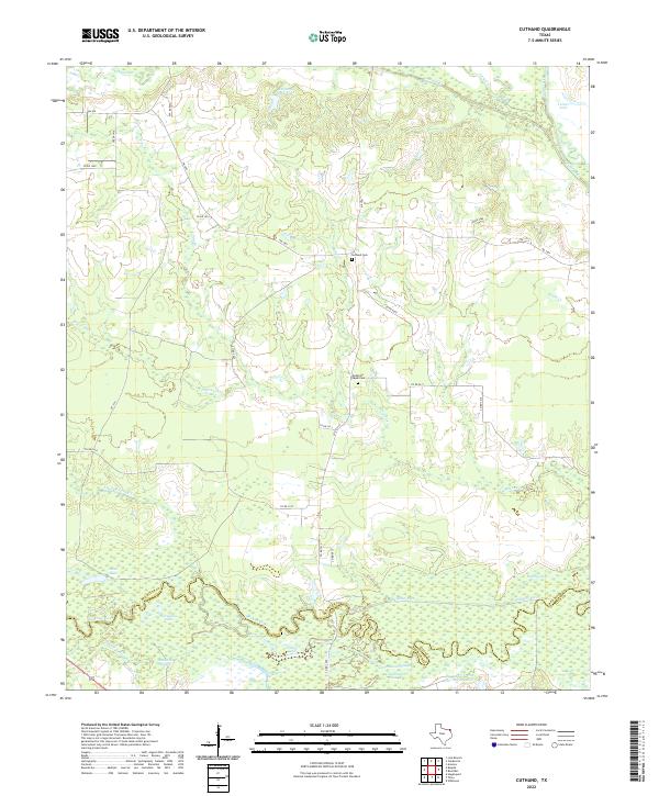 Cuthand, TX — USGS 7.5-minute topo (2022)