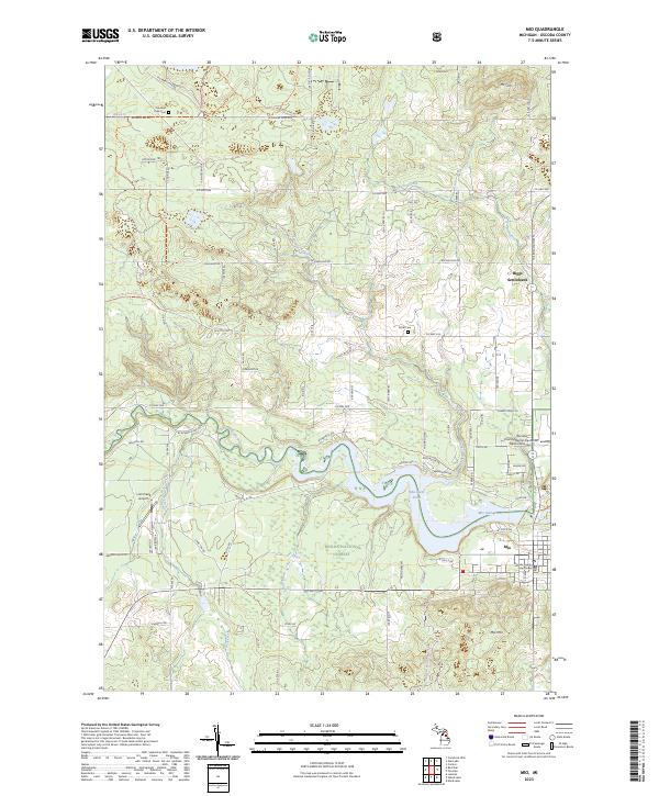 Mio, MI — USGS 7.5-minute topo (2023)