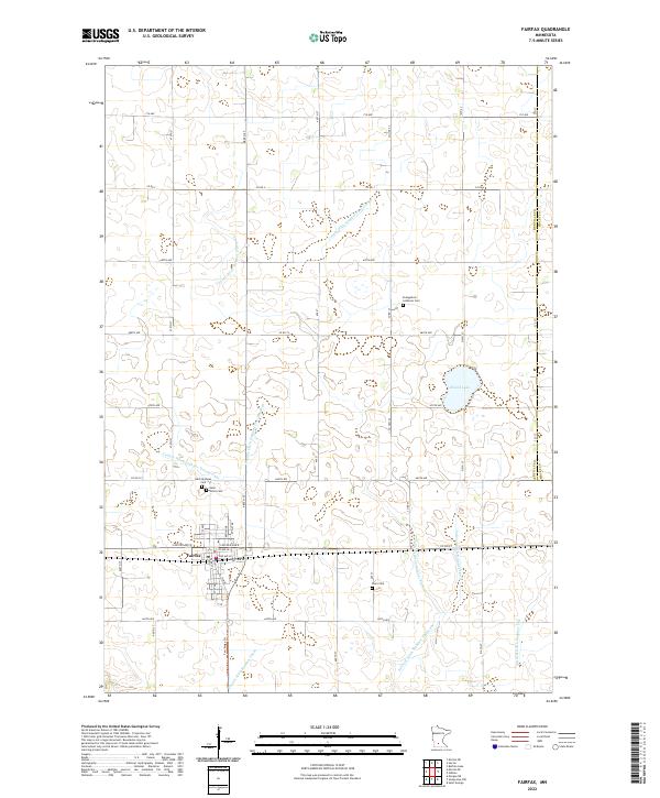 Fairfax, MN — USGS 7.5-minute topo (2022)