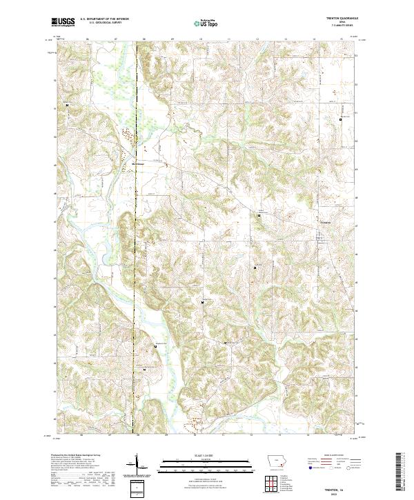 Trenton, IA — USGS 7.5-minute topo (2022)