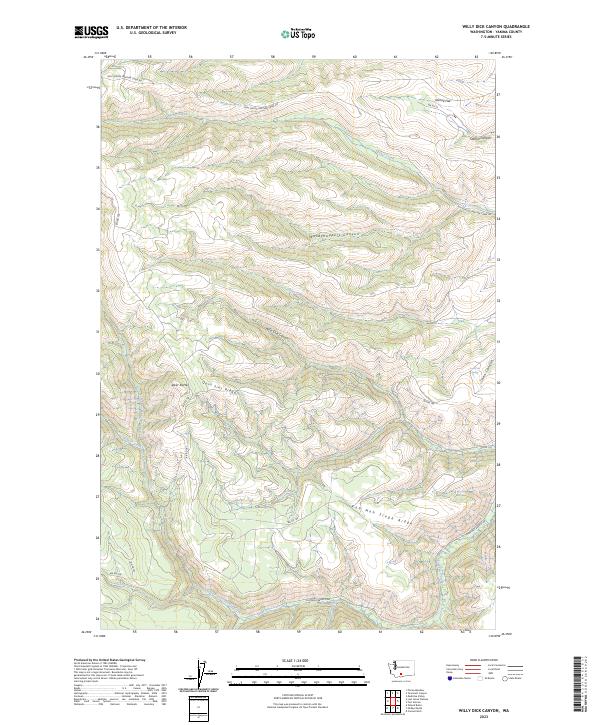 Willy Dick Canyon, WA — USGS 7.5-minute topo (2023)