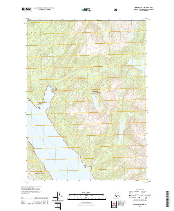 Ketchikan D-4 NE, AK — USGS 7.5-minute topo (2021)