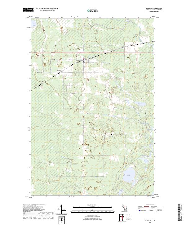 Gould City, MI — USGS 7.5-minute topo (2023)