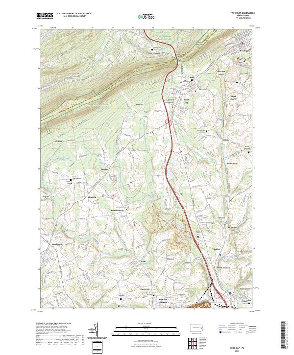 Wind Gap, PA — USGS 7.5-minute topo (2023)
