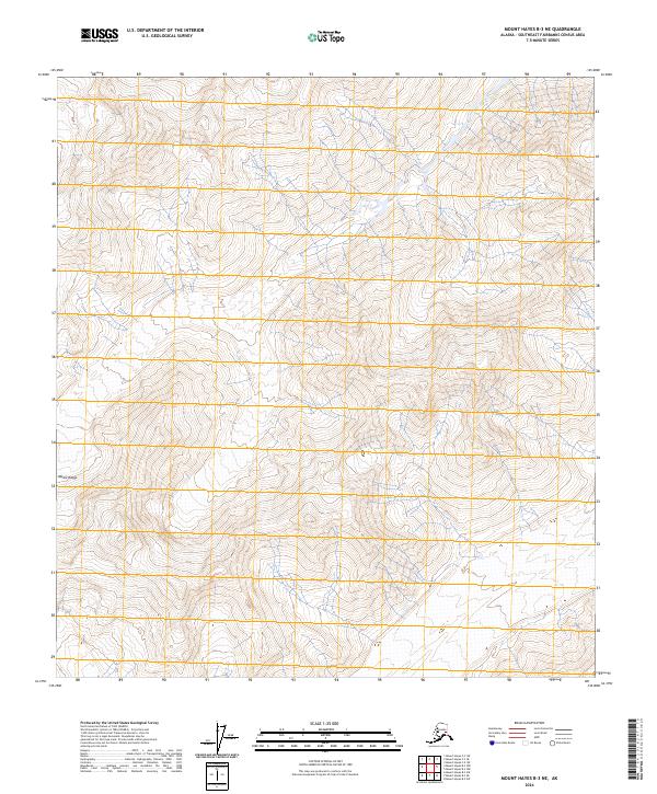 Mount Hayes B-3 NE, AK — USGS 7.5-minute topo (2024)