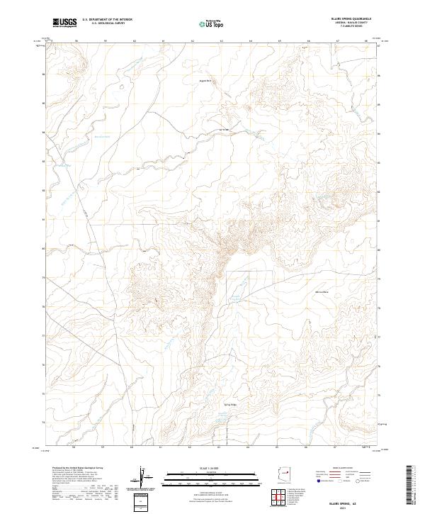Blairs Spring, AZ — USGS 7.5-minute topo (2021)