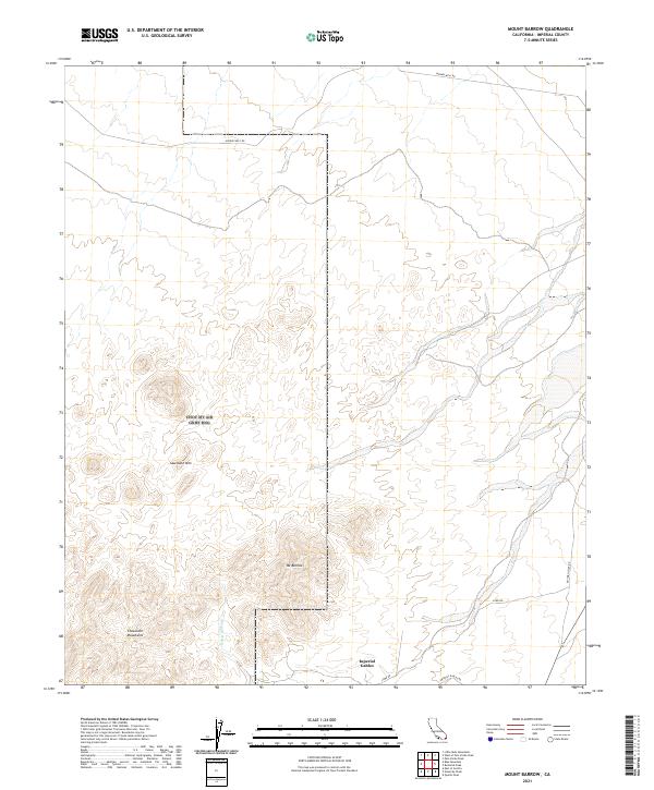Mount Barrow, CA — USGS 7.5-minute topo (2021)