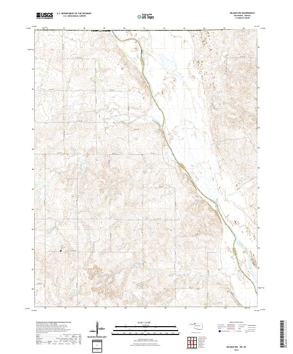Selman NW, OK-KS — USGS 7.5-minute topo (2022)