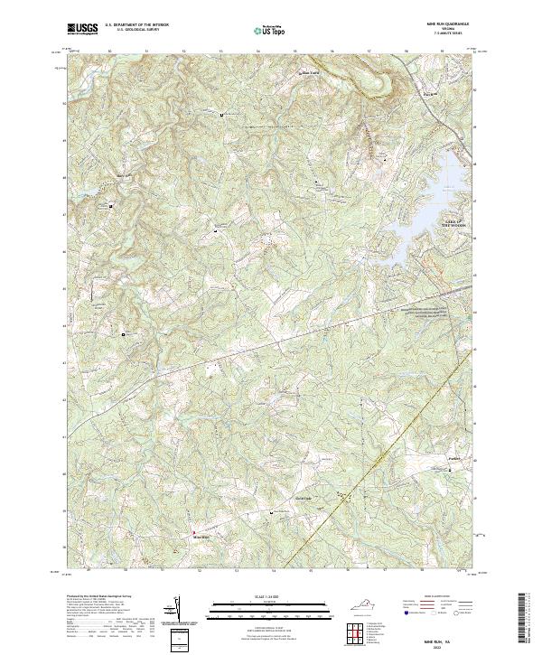 Mine Run, VA — USGS 7.5-minute topo (2022)