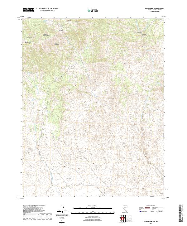 Jacks Mountain, NV — USGS 7.5-minute topo (2021)