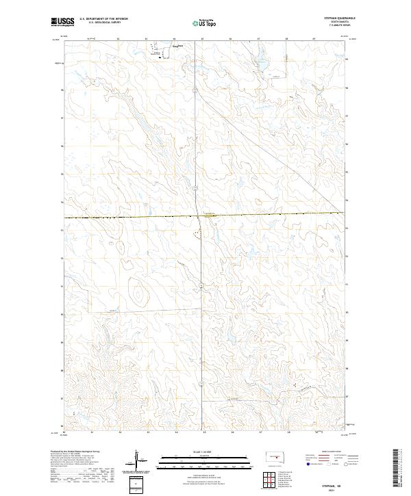 Stephan, SD — USGS 7.5-minute topo (2021)