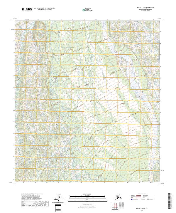 Denali B-4 SW, AK — USGS 7.5-minute topo (2023)