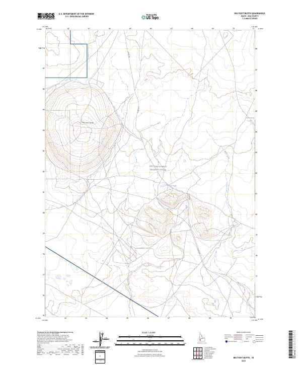 Big Foot Butte, ID — USGS 7.5-minute topo (2024)