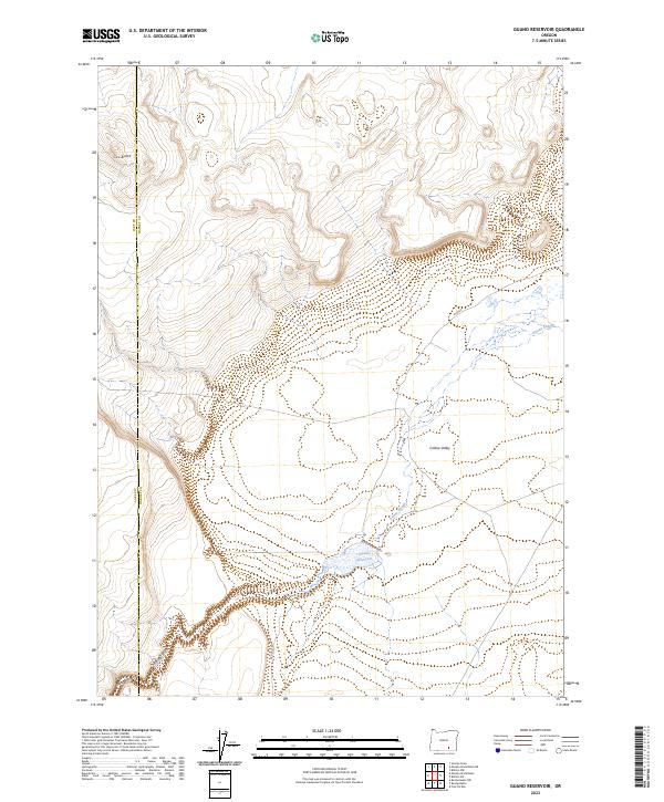 Guano Reservoir, OR — USGS 7.5-minute topo (2023)