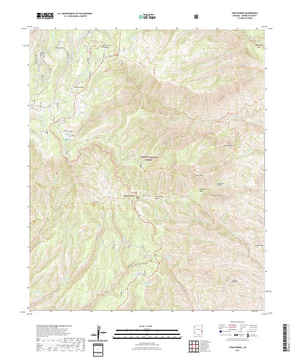 Strayhorse, AZ — USGS 7.5-minute topo (2021)