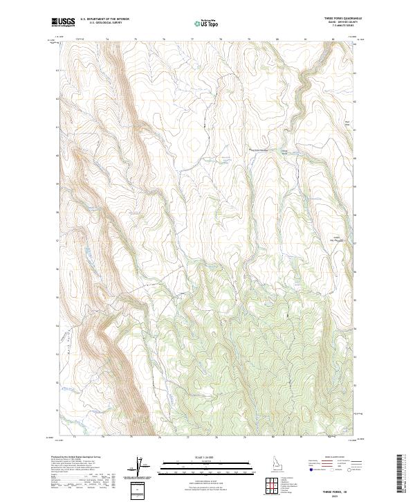 Three Forks, ID — USGS 7.5-minute topo (2023)
