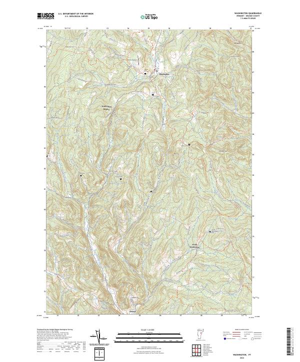 Washington, VT — USGS 7.5-minute topo (2024)