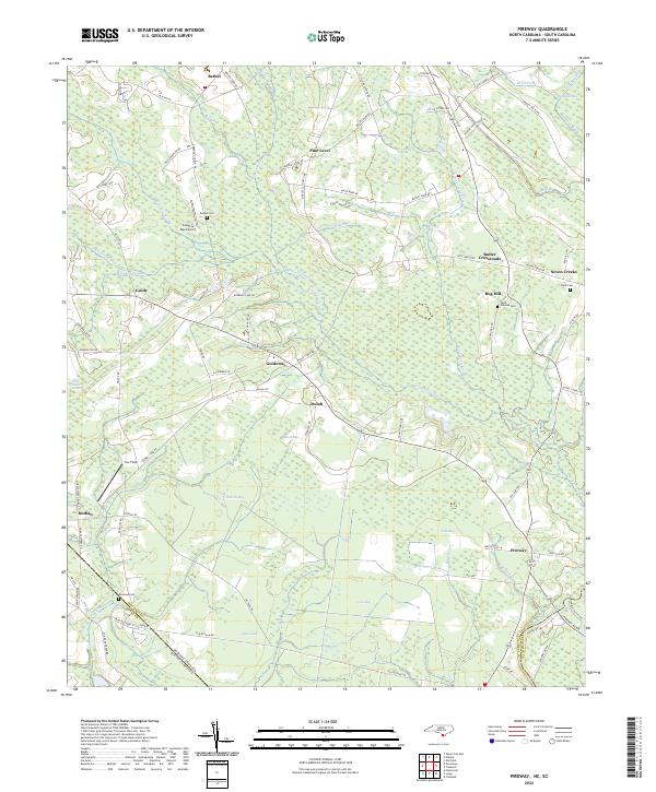 Pireway, NC-SC — USGS 7.5-minute topo (2022)