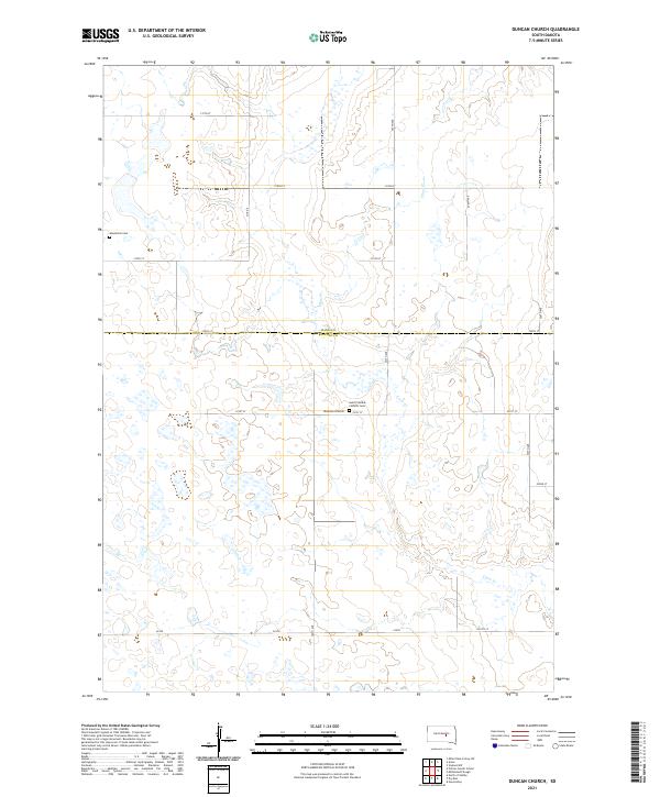 Duncan Church, SD — USGS 7.5-minute topo (2021)